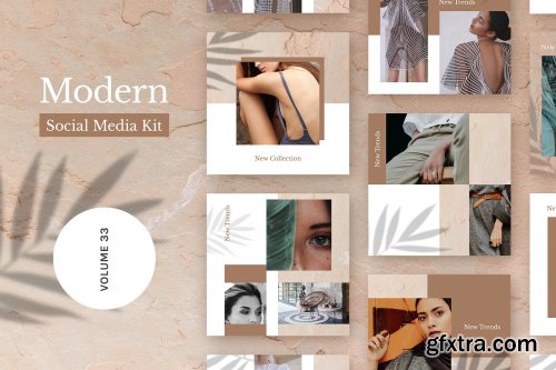 CreativeMarket - Modern Social Media Kit (Vol. 32) 4082526