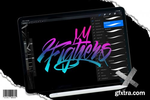 CreativeMarket - Lettering Brush For - PROCREATE 4140500