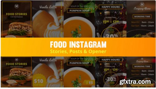 Food Instagram Stories, Posts & Opener - After Effects 294245