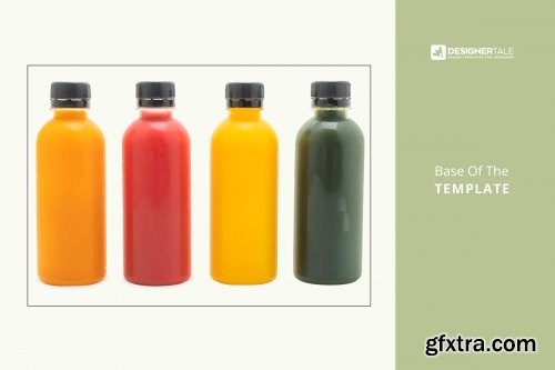 CreativeMarket - Health Drink Bottles Mockup 4131819