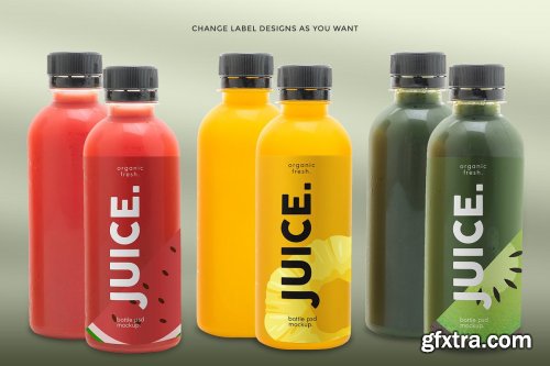 CreativeMarket - Health Drink Bottles Mockup 4131819