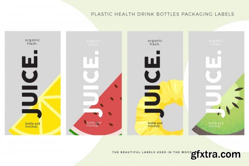 CreativeMarket - Health Drink Bottles Mockup 4131819