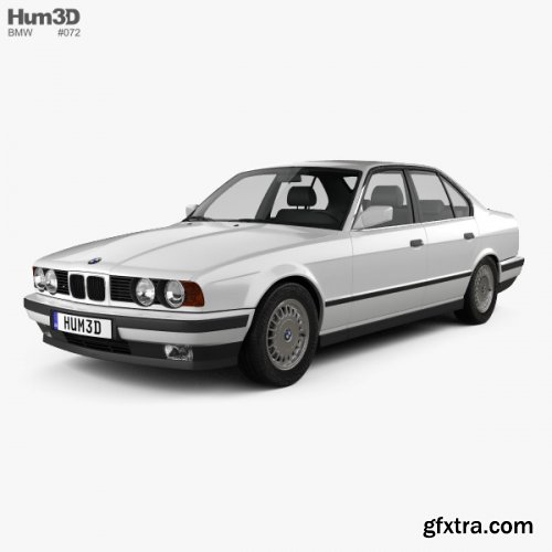 BMW 5 Series sedan (E34) 1993 3D model