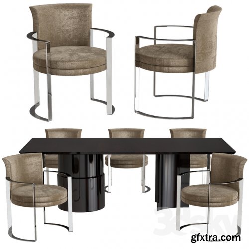 Fendi Casa Dining Table 3d model