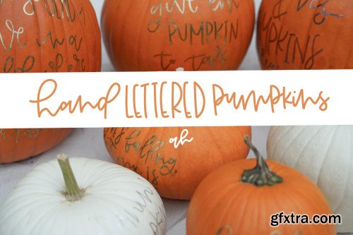 Hand Lettered Pumpkins