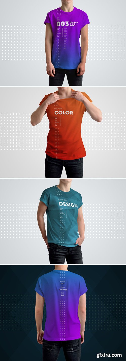 T-Shirt Mockup with 4 Views 280085342