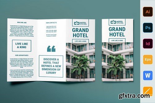 Hotel Brochure Poster Flyer Business Card Brochure Bifold Trifold