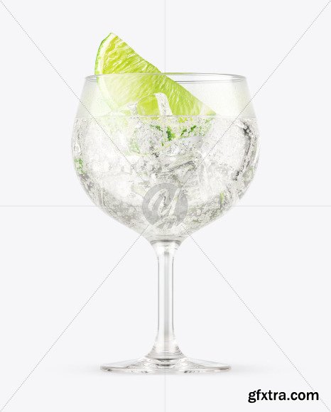 Gin & Tonic Cocktail Glass Mockup 49836