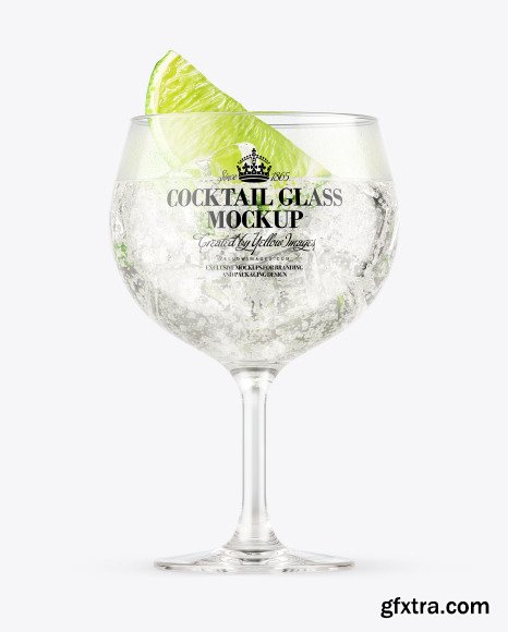 Gin & Tonic Cocktail Glass Mockup 49836