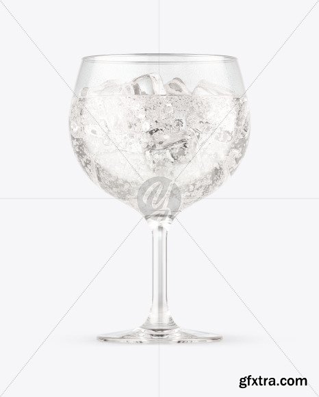 Tonic with Ice Cocktail Glass Mockup 49830