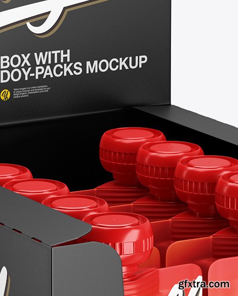 Display Box w/ Doy-Packs Mockup 49834