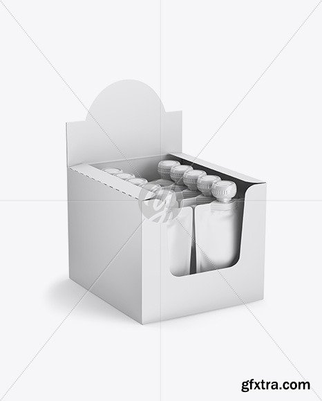 Display Box w/ Doy-Packs Mockup 49834