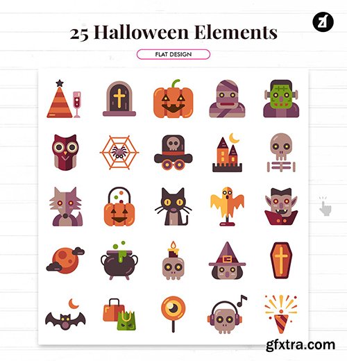 25 Halloween elements