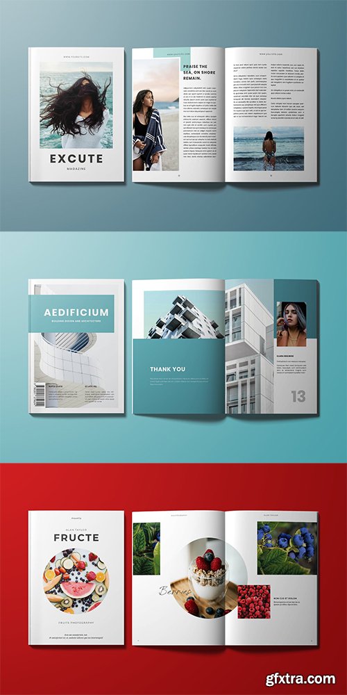 3 Indesign Magazines Pack 