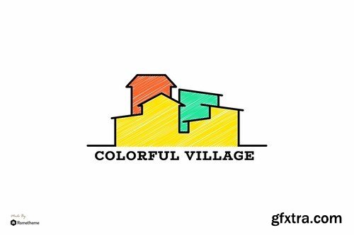 Colorful Village - Logo Template