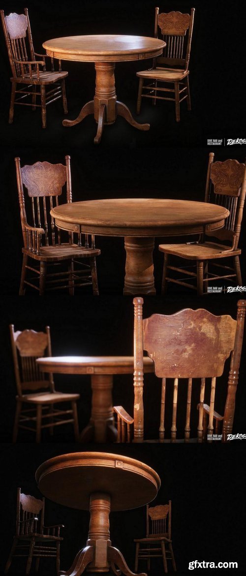 Wooden Table and Chairs