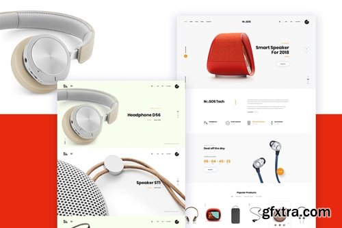 Ne26 - Speaker store Ecommerce PSD template