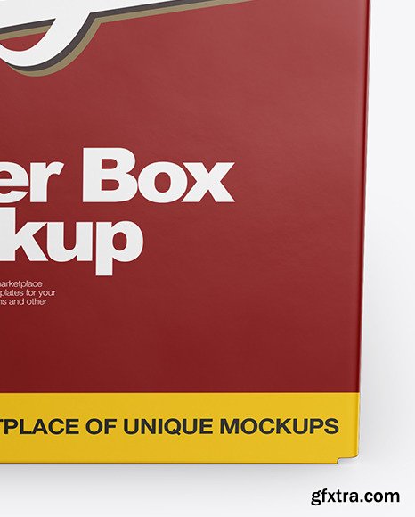 Textured Paper Box Mockup - Front View 49886