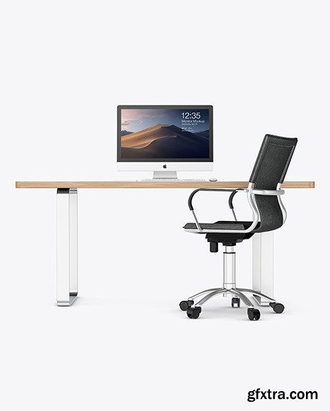 Desk with IMac Mockup 49891