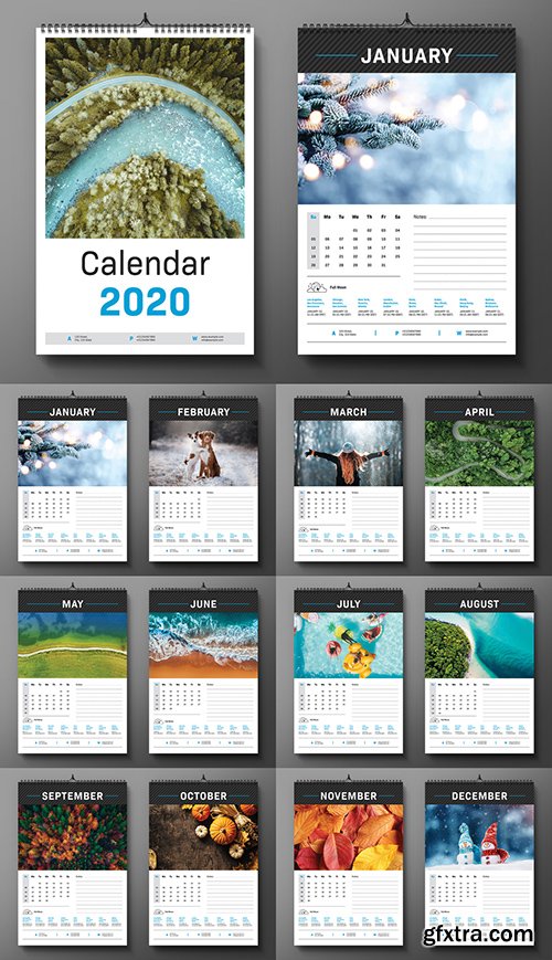 2020 Wall Calendar Layout 293224274