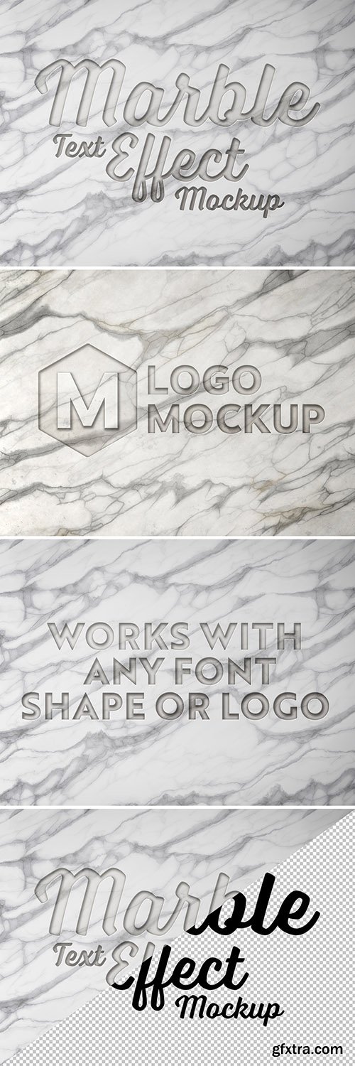 Engraved Marble Text Effect Mockup 281331362