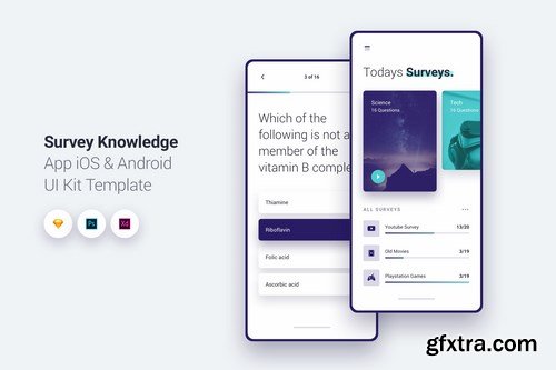 Survey App iOS & Android UI Kit Template