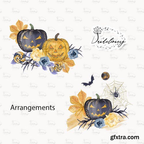 Cute Halloween design and digital paper pack