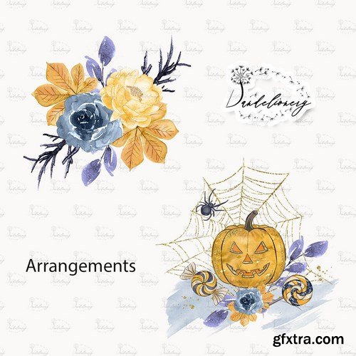 Cute Halloween design and digital paper pack