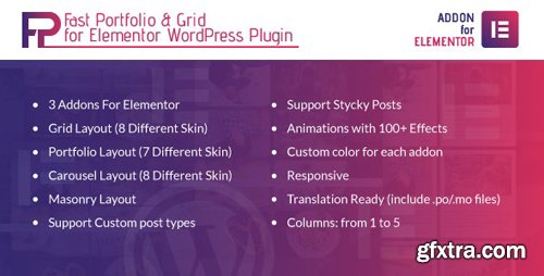 CodeCanyon - Fast Portfolio & Grid for Elementor WordPress Plugin v1.0 - 24748340