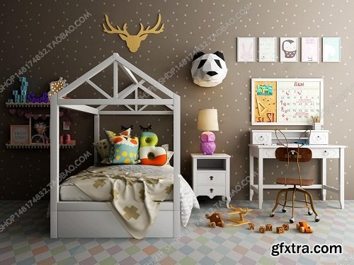 Children Bedroom 02 3d Model