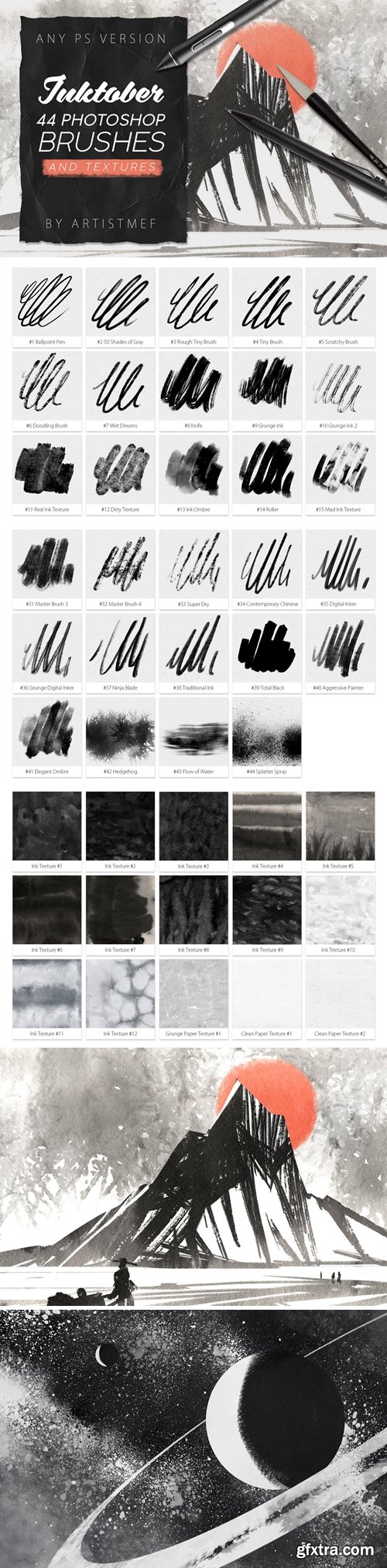 Inktober 2019 Photoshop Brushes