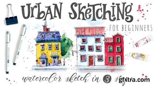 Urban Sketching for Beginners: Watercolour Sketch in 3 Steps