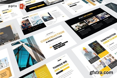 CONSTRUCTION & RENOVATION Powerpoint, Keynote and Google Slides Templates