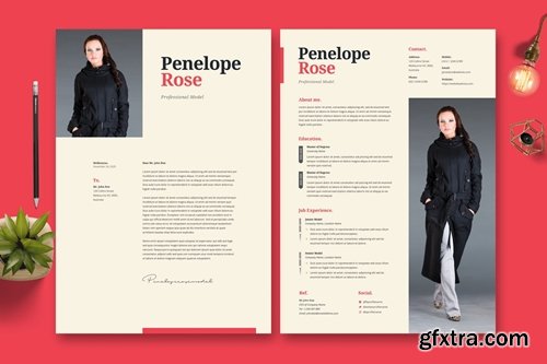 Model Resume CV Template 43