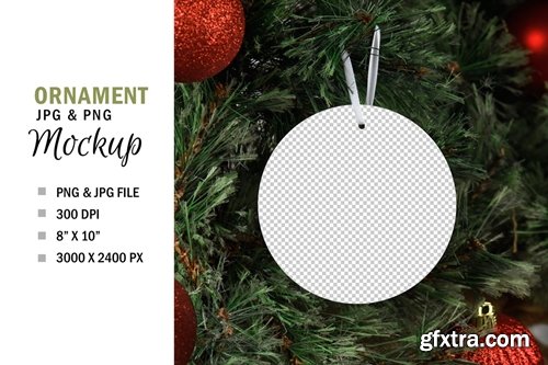 Christmas Ornament Mockup PNG