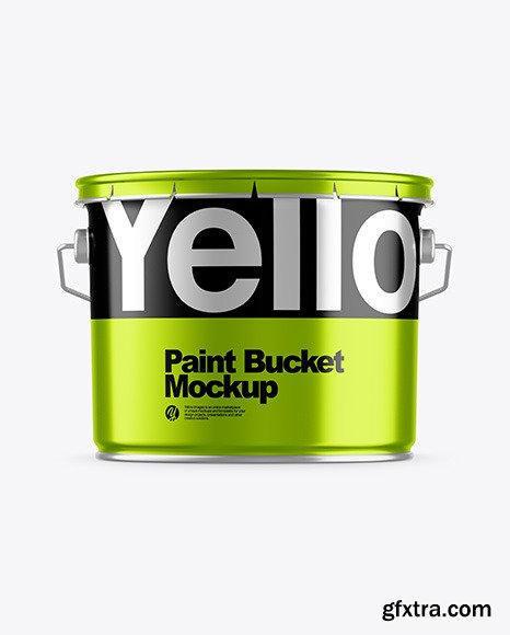 Metallic Paint Bucket Mockup 49864