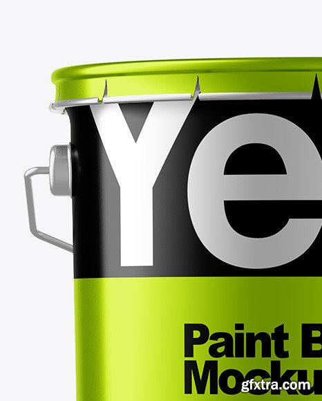 Metallic Paint Bucket Mockup 49864