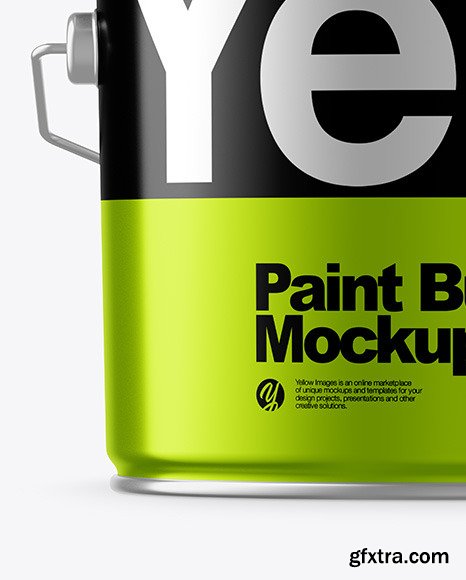 Metallic Paint Bucket Mockup 49864