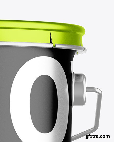 Metallic Paint Bucket Mockup 49864