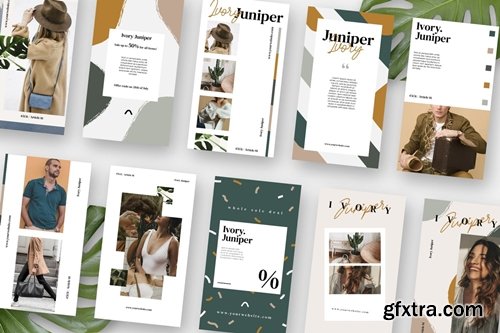 Ivory Juniper Stories Template