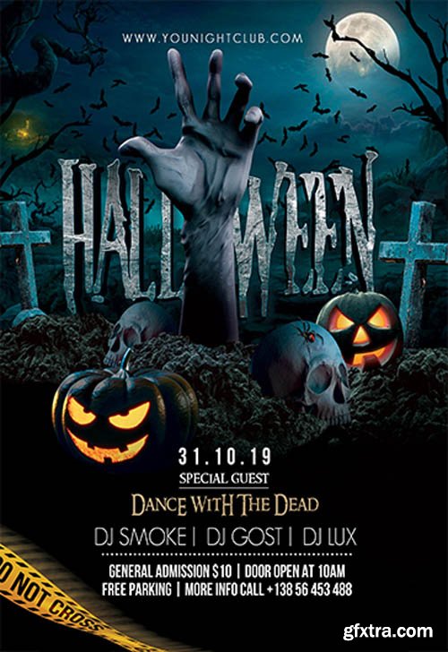 Halloween V03101 2019 Premium PSD Flyer Template