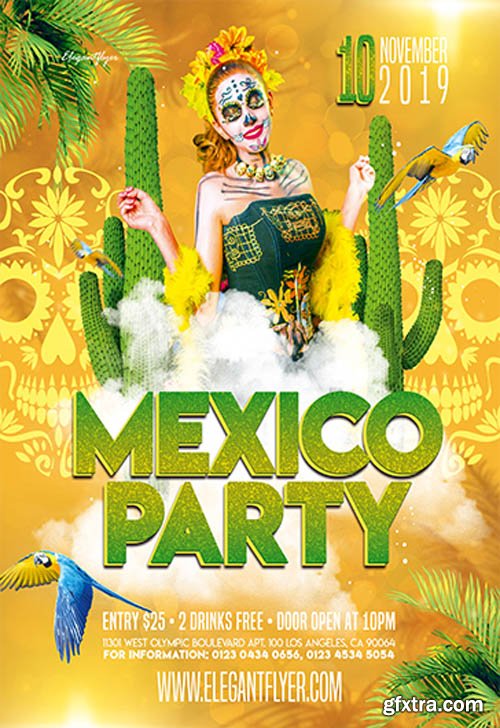 Mexico Party V0310 2019 Premium PSD Flyer Template