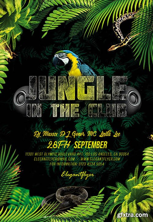 Jungle in the Club V0310 2019 PSD Flyer Template