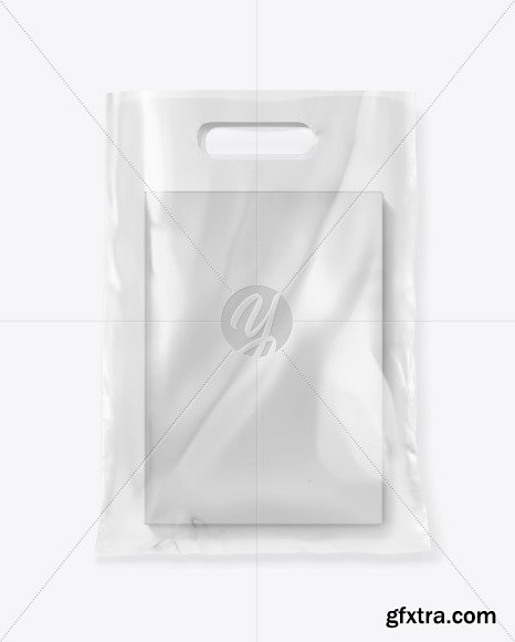 Transparent Bag w/ Book Mockup 49916