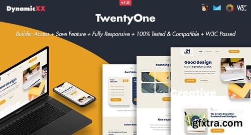 ThemeForest - TwentyOne v1.0 - Responsive Email + Online Template Builder - 24482772