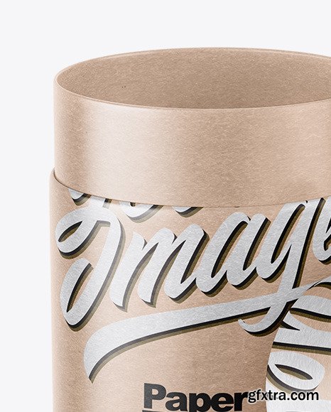 Opened Kraft Paper Tube Mockup 49909