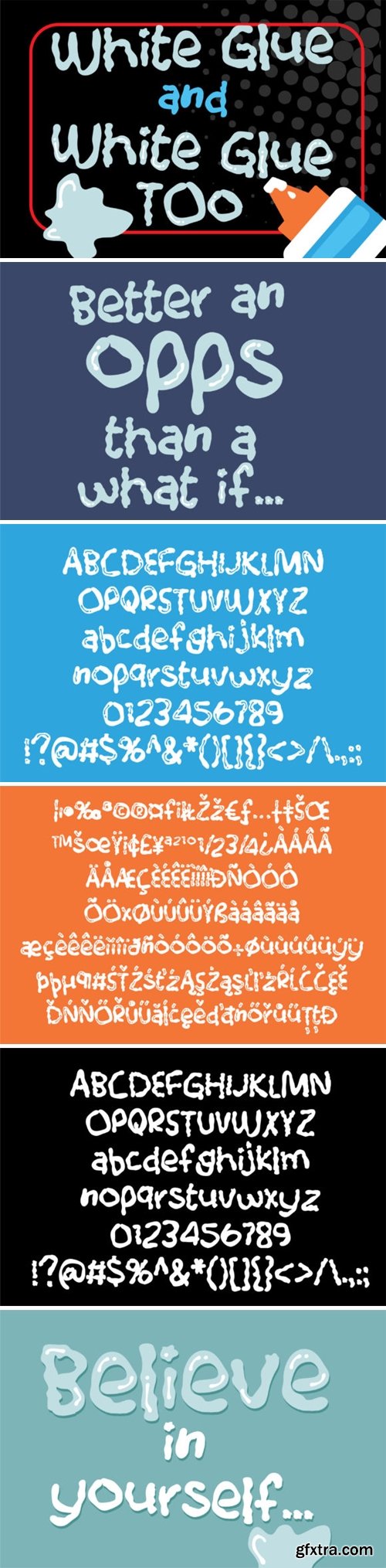 White Glue Duo Font