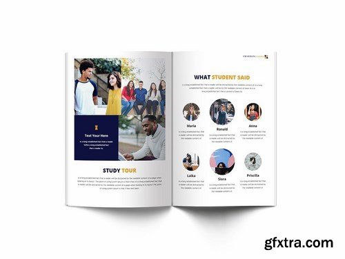 University A4 Brochure Template