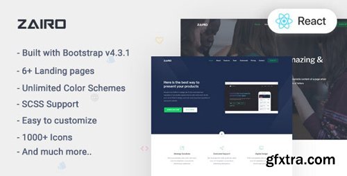 ThemeForest - Zairo v1.0 - React Landing Page Template - 24758854