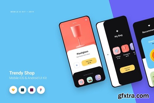 Trendy Shop App iOS & Android UI Kit Template